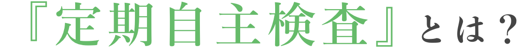 『定期自主検査』とは