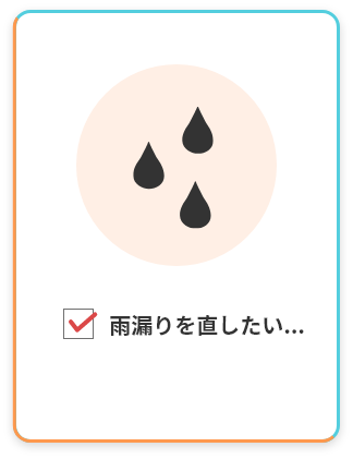雨漏りを直したい...